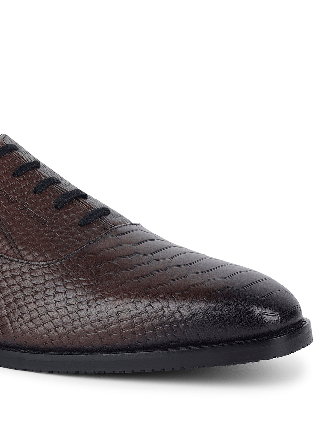 Brunette Brown Egyptian Crust Leather Derby Style Comfortable Laceup Shoes