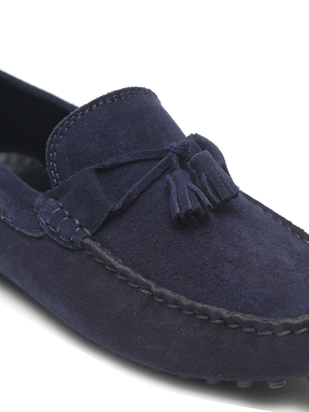 Handmade Italian Suede Leather Penny Tassel Loafers