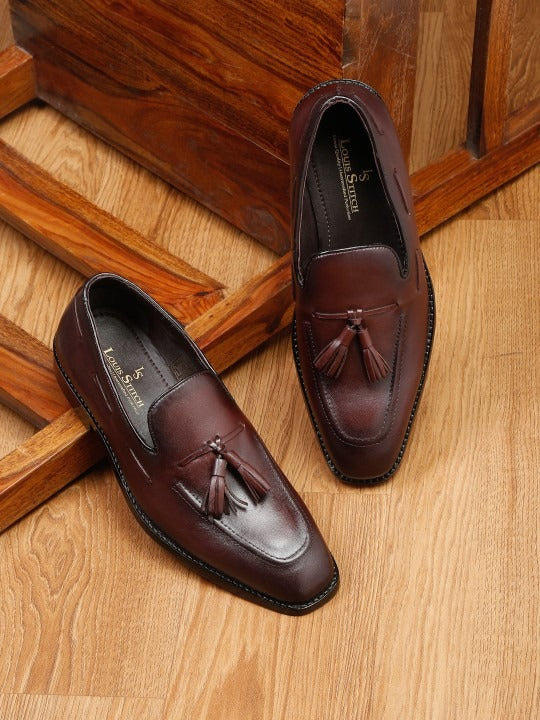 Men's Premium Italian Leather Brown Moccasins