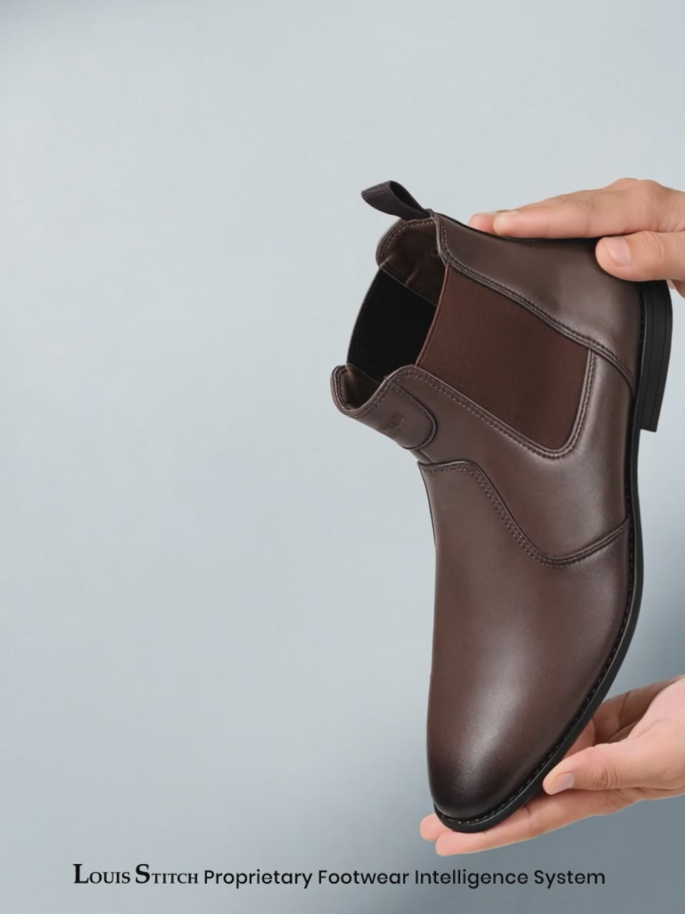 Brunette Brown Dual Tone Handcrafted Chelsea Boots