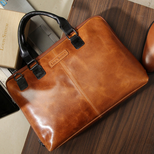 Buy online Brown Laptop Bag from bags for Men by Louis Stitch for