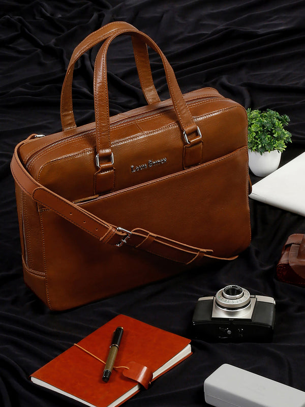 Italian leather laptop briefcase Clearance