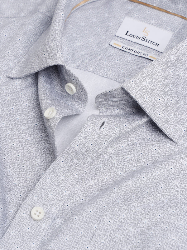 Formal Shirt For Men Luxury Soft Cotton Stylish German Collar Cuffs and Threads Regular Fit Perfectly Handfinished (White)