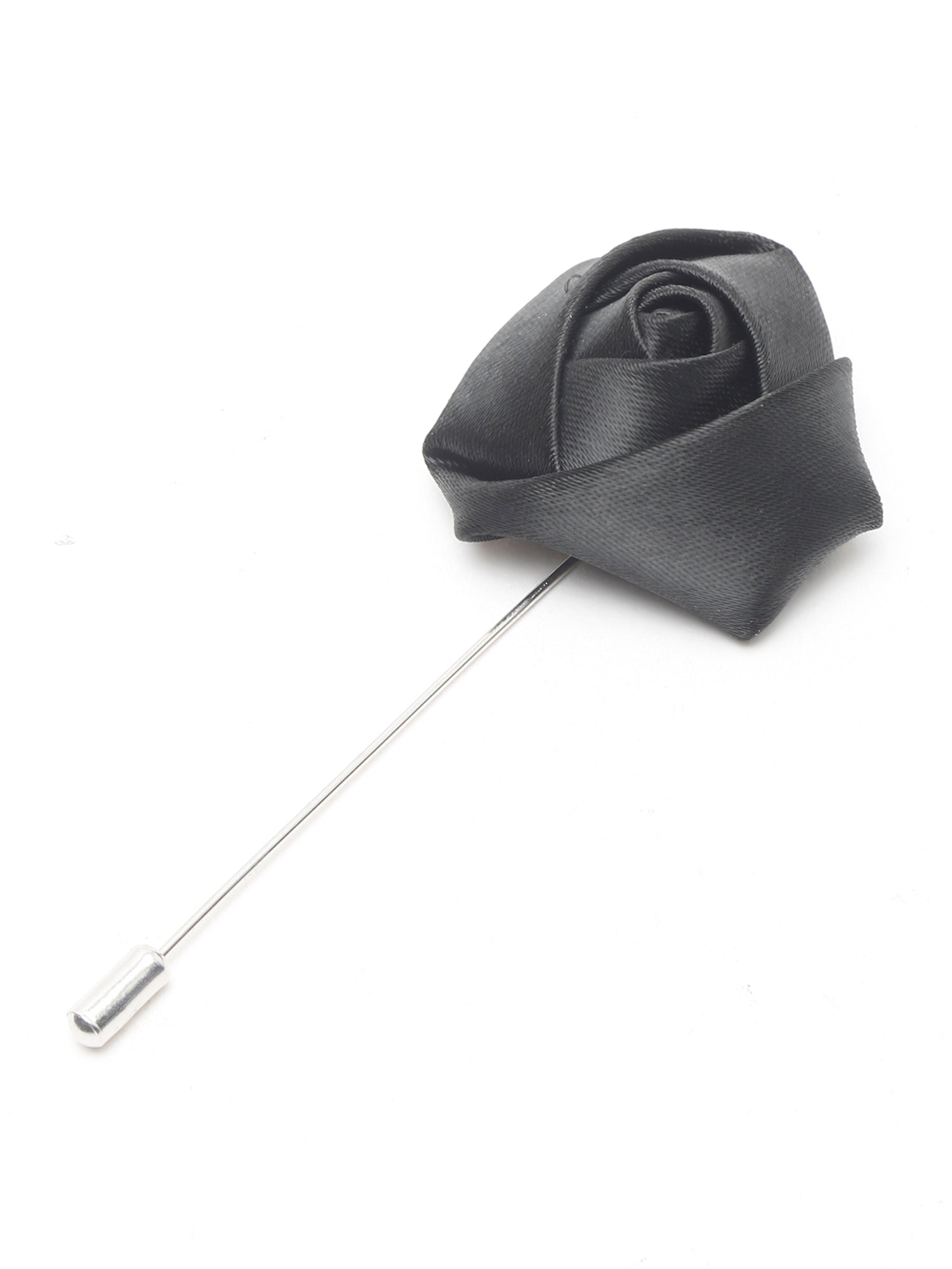 Sapphire Blue Luxury Italian Silk Necktie Set With Pocket Square Cufflinks Brooch Chrome Tie pin