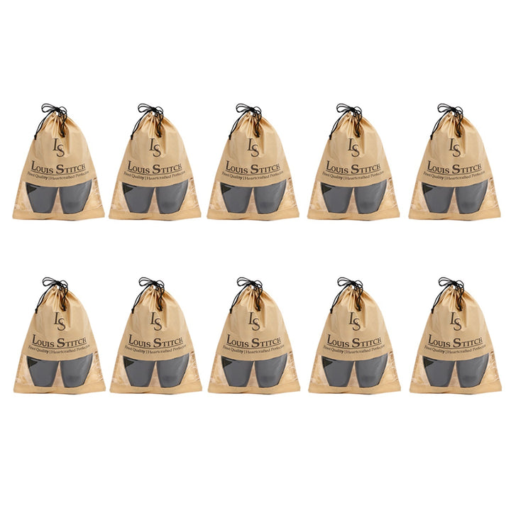  Non Woven Shoe Bag Pack Of  10 Beige See-Thru