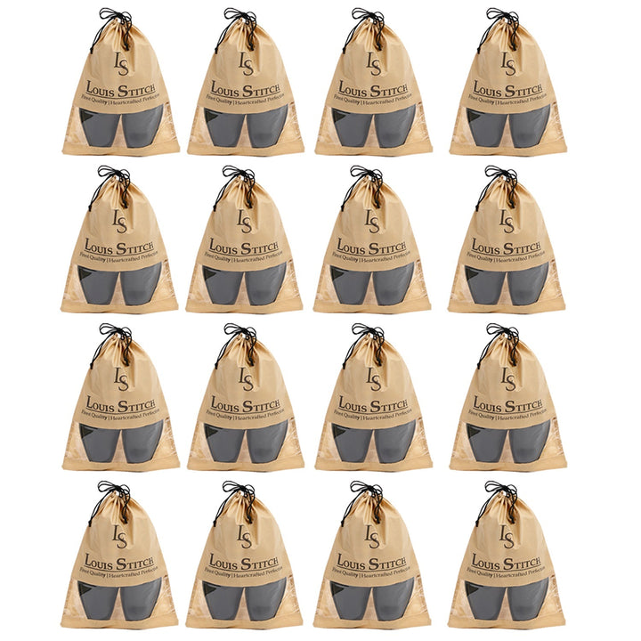  Non Woven Shoe Bag Pack Of  16 Beige See-Thru