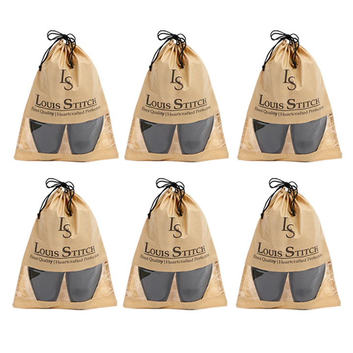  Non Woven Shoe Bag Pack Of  6 Beige See-Thru