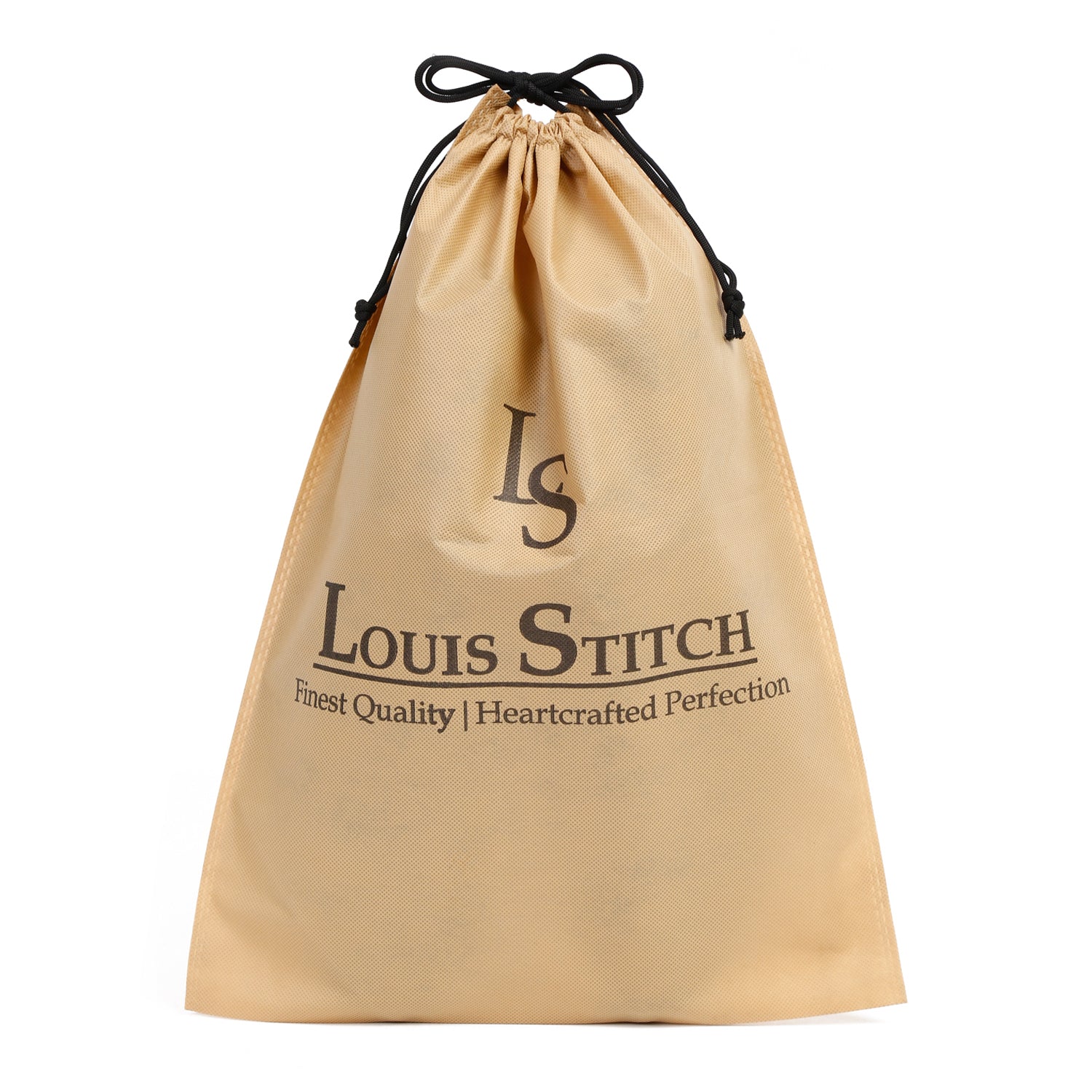 Non Woven Shoe Bag Pack Of  16 Black & Beige Plain