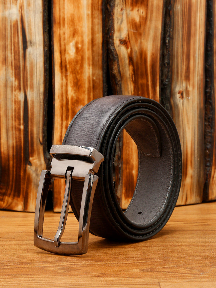 Olive Black LOUIS STITCH Men's Olive Black Italian Raw Leather Belt Premium Hand Padded Casual Belts for Men