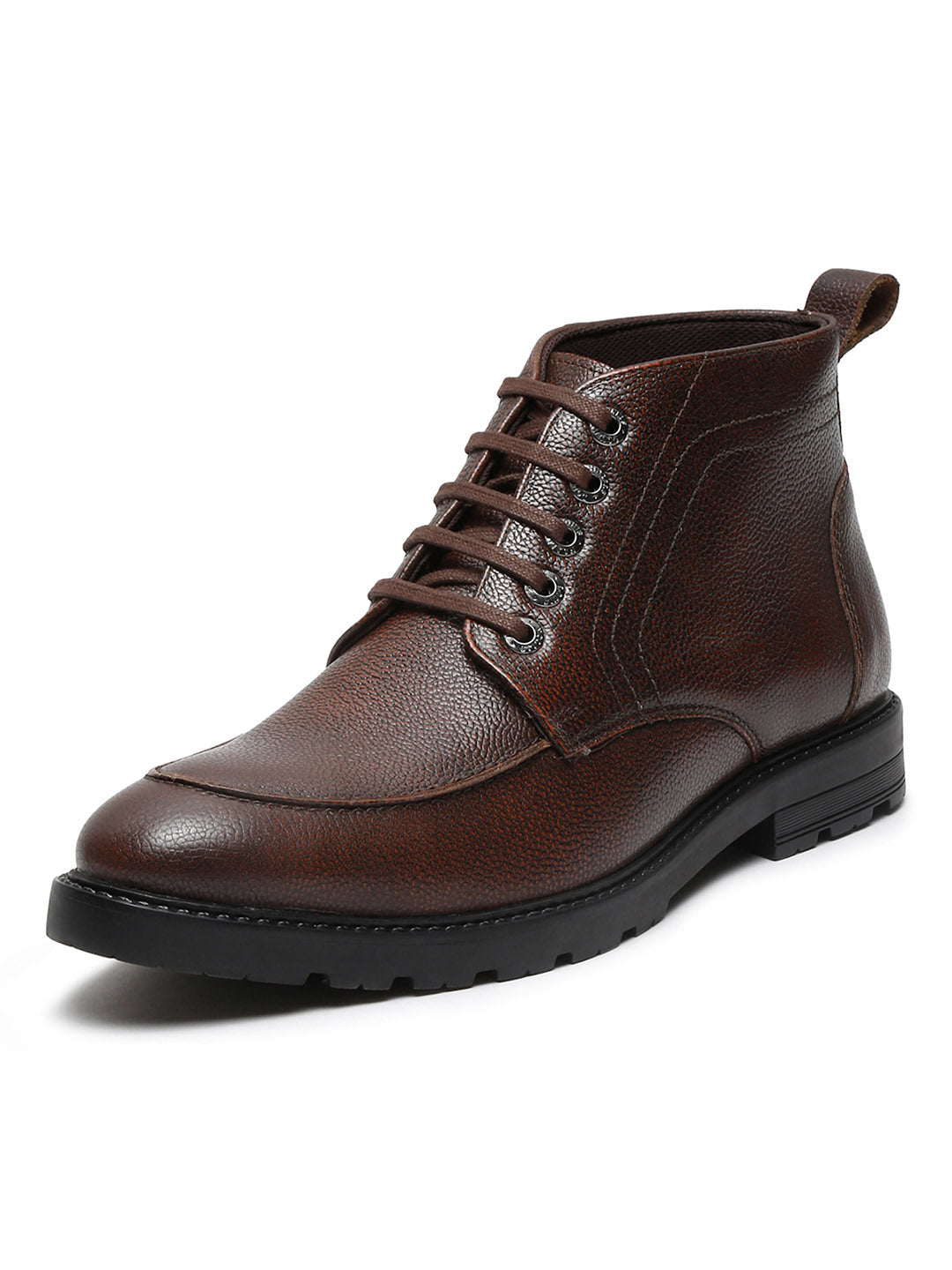 Brunette Brown Handcrafted Italian Leather High Ankle Chukka Boots