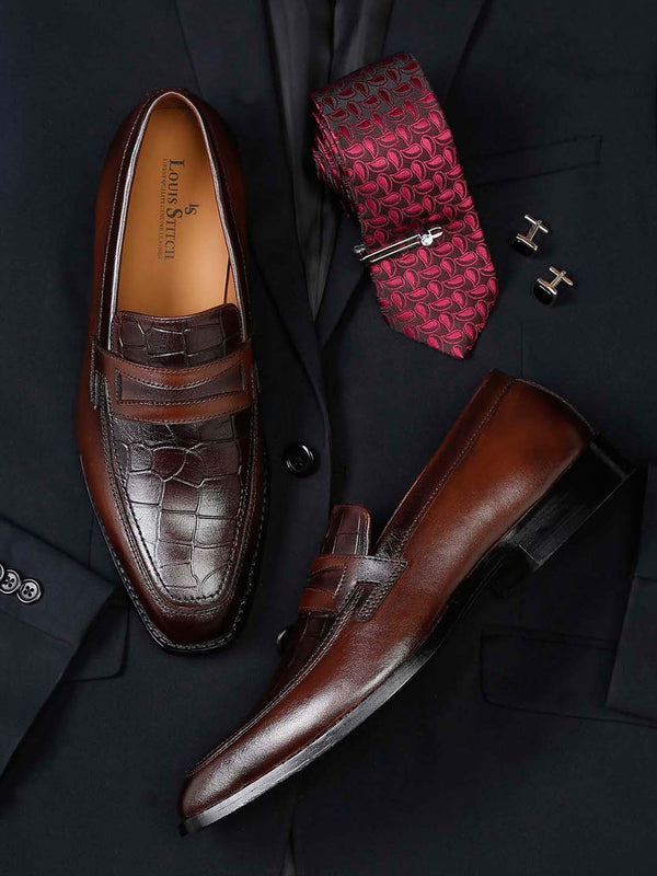Brunette Brown Premium Italian Leather Shoes for Men Formal Officewear