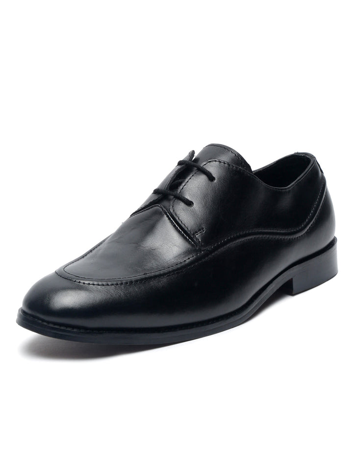 Jet Black Men's Premium Italian Leather Handcrafted Two Eyelet Style British Classic Shoes