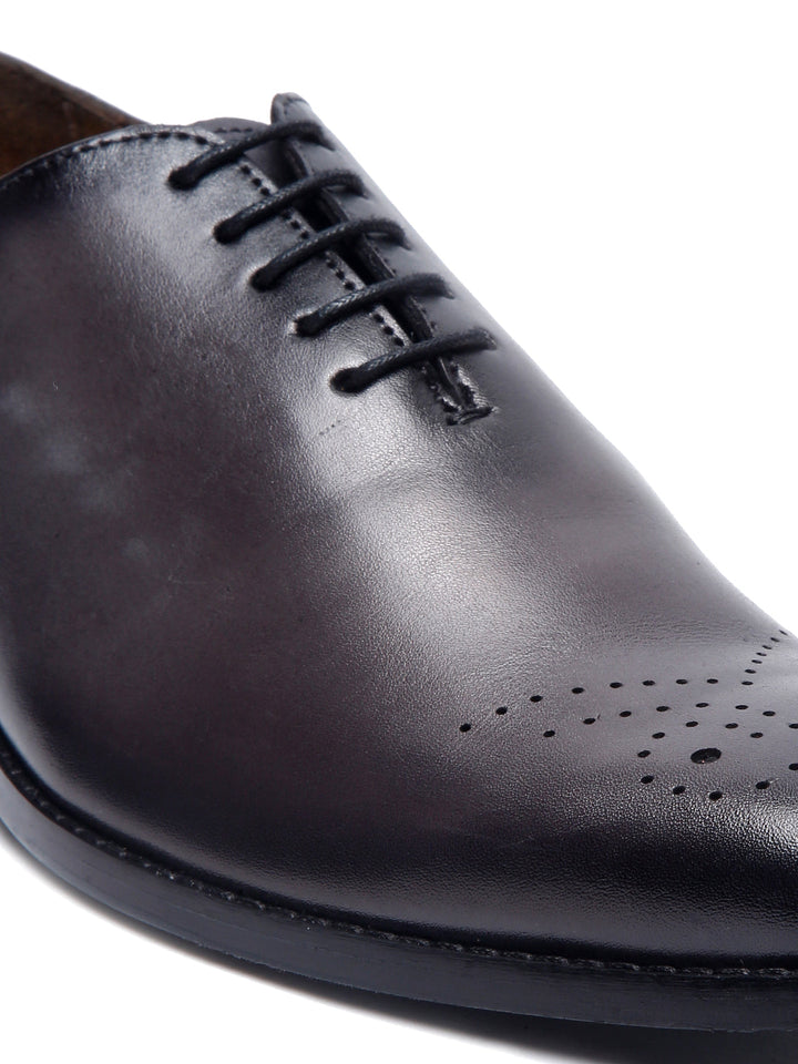 Ash Grey Men's Premium Italian Leather Wholecut Shoe