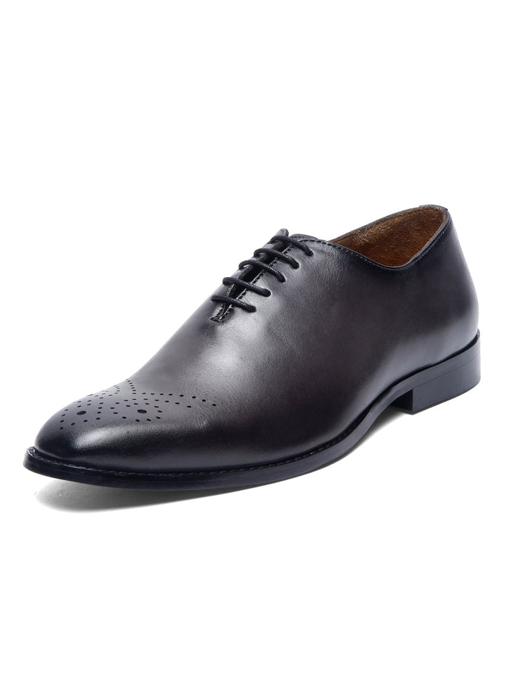 Ash Grey Men's Premium Italian Leather Wholecut Shoe