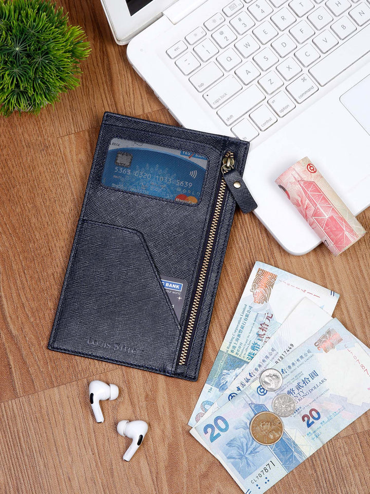  Italian Saffiano Leather Passport Holder With RFID Protection
